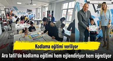 Ara tatilde öğrencilere yönelik kodlama destekli atölye çalışmaları sürüyor