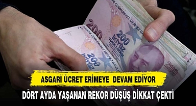 Asgari ücret günden güne eriyor: Dört ayda 2 bin 951 düştü