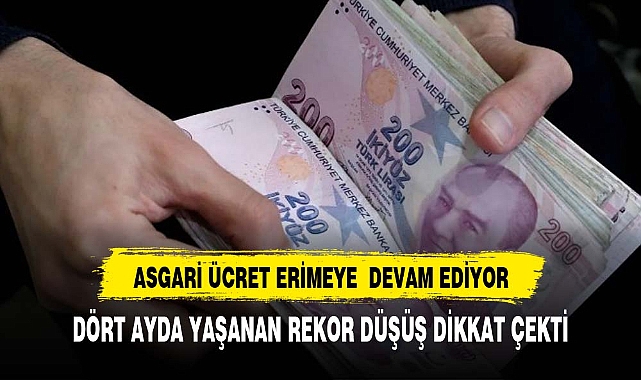 Asgari ücret günden güne eriyor: Dört ayda 2 bin 951 düştü