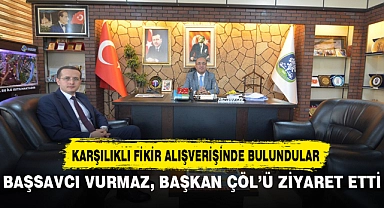 Başsavcı Vurmaz, Başkan Çöl’ü Ziyaret Etti