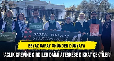 Beyaz Saray önünde Gazze için açlık grevi: 'Daimi ateşkese ihtiyaç var'