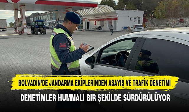 Bolvadin’de Jandarma Ekiplerinden Asayiş Ve Trafik Denetimi
