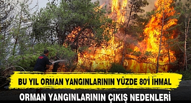 BU YIL ORMAN YANGINLARININ YÜZDE 80'İ İHMAL