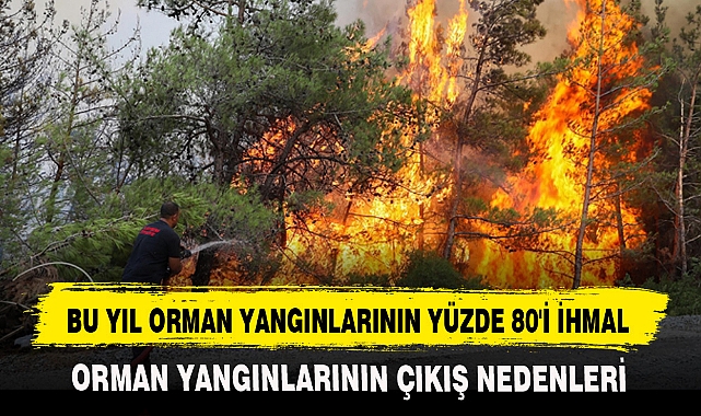 BU YIL ORMAN YANGINLARININ YÜZDE 80'İ İHMAL