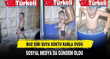 Buz Gibi Suya Soktu. Sosyal Medyada Viral Oldu