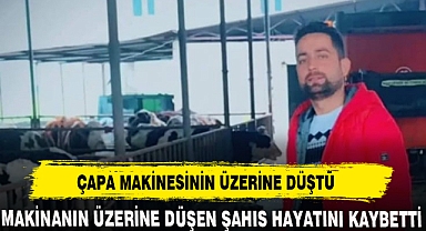 ÇAPA MAKİNESİNİN ÜZERİNE DÜŞTÜ