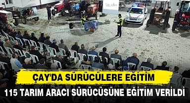 ÇAY'DA SÜRÜCÜLERE EĞİTİM