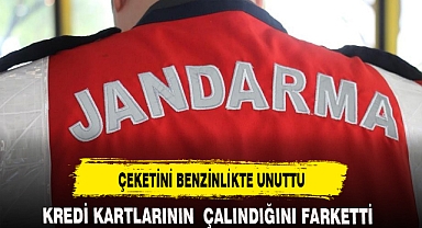ÇEKETİNİ BENZİNLİKTE UNUTTU