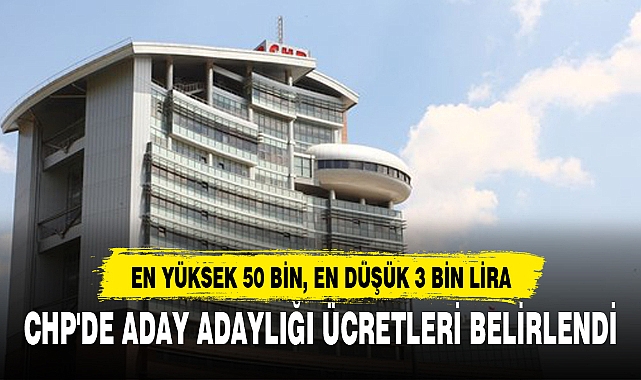 CHP'DE ADAY ADAYLIĞI ÜCRETLERİ BELİRLENDİ