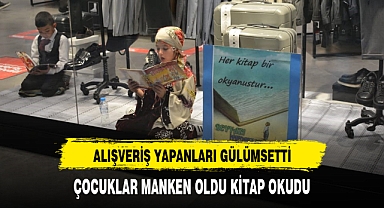 ÇOCUKLAR MANKEN OLDU KİTAP OKUDU