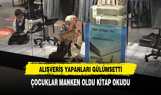 ÇOCUKLAR MANKEN OLDU KİTAP OKUDU