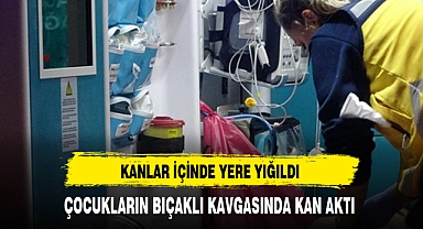 Çocukların bıçaklı kavgasında kan aktı