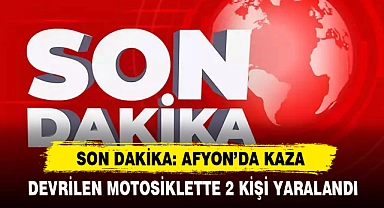 Devrilen Motosiklette 2 Kişi Yaralandı