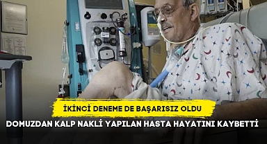 DOMUZDAN KALP NAKLİ YAPILAN HASTA HAYATINI KAYBETTİ
