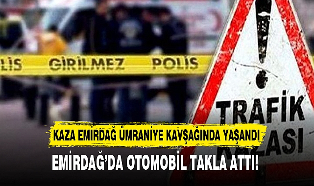 EMİRDAĞ’DA OTOMOBİL TAKLA ATTI!