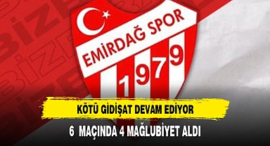 Emirdağ Spor'da kötü gidişat devam ediyor