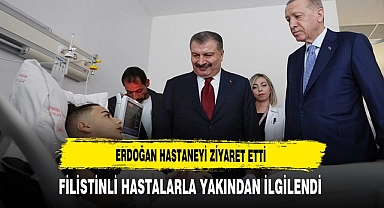 ERDOĞAN HASTANEYİ ZİYARET ETTİ.