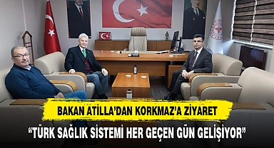 Eski Bakan İsmet Attila'dan Afyonkarahisar İl Sağlık Müdürü Korkmaz'a ziyaret