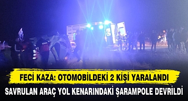 Feci Kaza: Otomobildeki 2 Kişi Yaralandı