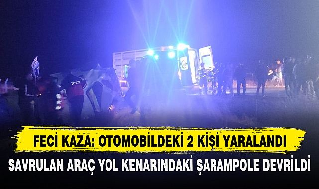 Feci Kaza: Otomobildeki 2 Kişi Yaralandı
