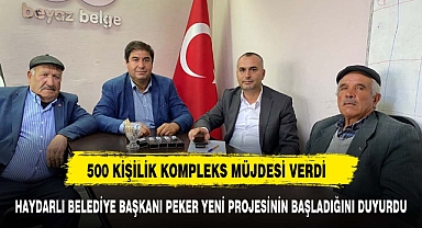 HAYDARLI BELEDİYESİNDEN YENİ PROJE