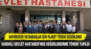 Hayırsever Vatandaşlar İçin Plaket Töreni Düzenlendi