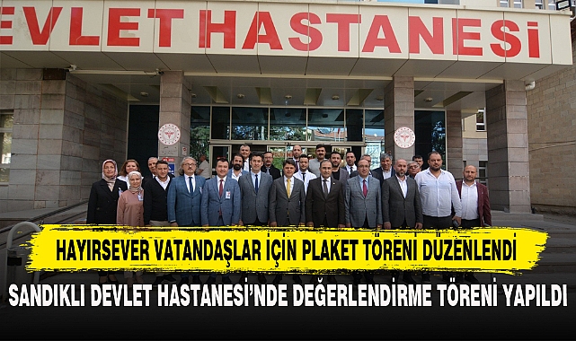 Hayırsever Vatandaşlar İçin Plaket Töreni Düzenlendi