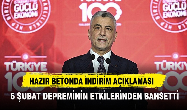 Hazır betonda indirim açıklaması