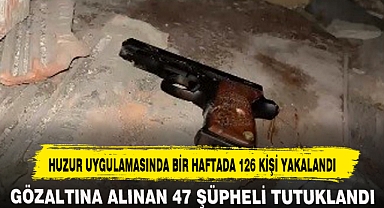 HUZUR UYGULAMASINDA BİR HAFTADA 126 KİŞİ YAKALANDI