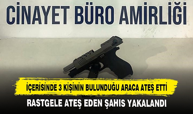 İÇERİSİNDE 3 KİŞİNİN BULUNDUĞU ARACA ATEŞ ETTİ