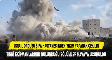İsrail Ordusu Şifa Hastanesi'nden Yıkım Yaparak Çekildi