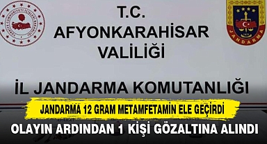 Jandarma 12 Gram Metamfetamin Ele Geçirdi