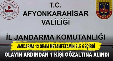Jandarma 12 Gram Metamfetamin Ele Geçirdi
