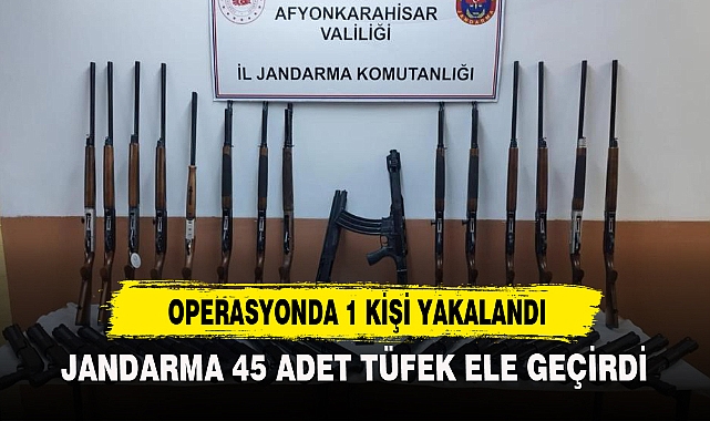 Jandarma 45 Adet Tüfek Ele Geçirdi