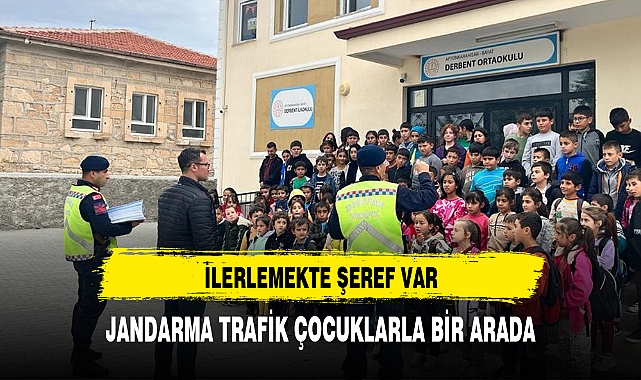 JANDARMA TRAFİK ÇOCUKLARLA BİR ARADA