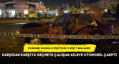 Karşıdan karşıya geçmeye çalışan aileye otomobil çarptı