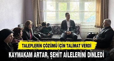 KAYMAKAM ARTAR, ŞEHİT AİLELERİNİ DİNLEDİ