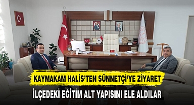 Kaymakam Halis Müdür Sünnetçi'yi ziyaret etti