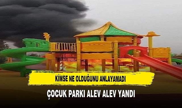 Kimse Ne Olduğunu Anlayamadı. Çocuk Parkı Alev Alev Yandı