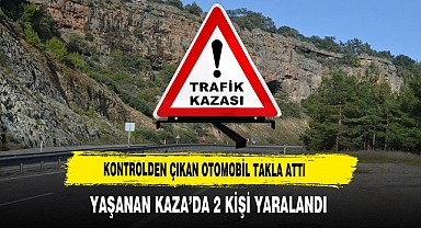 Kontrolden Çıkan Otomobil Takla Attı: 2 Yaralı