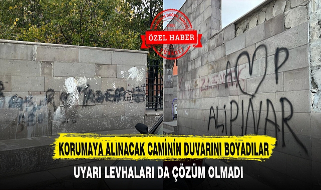 KORUMAYA ALINACAK CAMİNİN DUVARINI BOYADILAR
