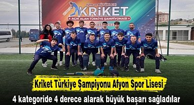 Kriket Türkiye Şampiyonu Afyon Spor Lisesi