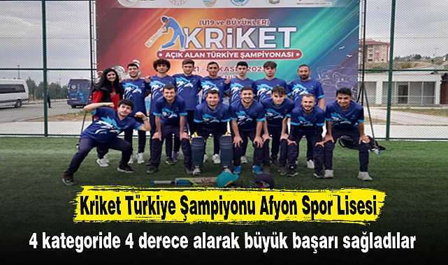Kriket Türkiye Şampiyonu Afyon Spor Lisesi