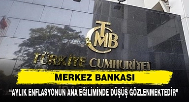 Merkez Bankası: “Aylık Enflasyonun Ana Eğiliminde Düşüş Gözlenmektedir”