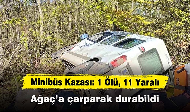 Minibüs kazası, 1ölü 11 yaralı