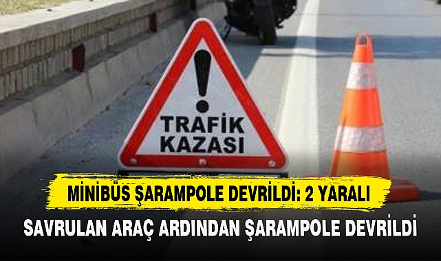 Minibüs Şarampole Devrildi: 2 Yaralı