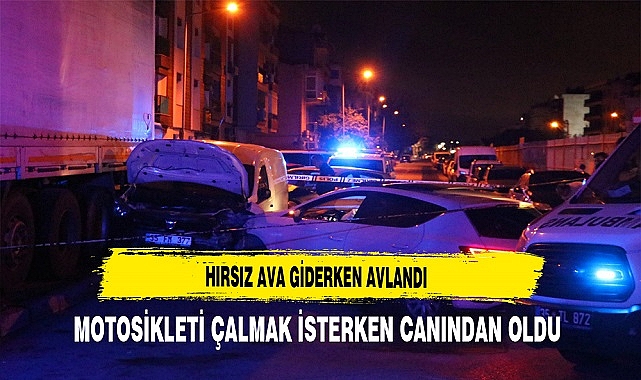 MOTOSİKLETİ ÇALMAK İSTERKEN CANINDAN OLDU