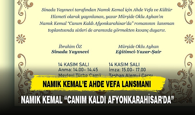 Namık Kemal'e Ahde Vefa Lansmanı