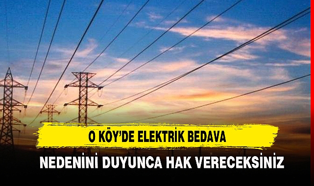 O köyde artık elektriğe ücret ödemeyecekler