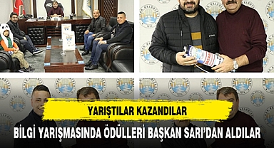 Ödüllerini Başkan Sarı'dan aldılar